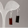 Agate Cylinder Earrings, diameter 15.5x8mm+