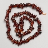 Garnet Stone Beads, Brown, Tumbled, on a Strand, Diameter 7x5mm+-, Length 40cm+