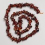 Garnet Stone Beads, Brown, Tumbled, on a Strand, Diameter 7x5mm+-, Length 40cm+
