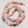 Sardonyx Stone Beads, Tumbled on String, Diameter 8x10mm+/-, Length 38cm+