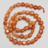 Carnelian Stone Beads, Tumbled on String, Diameter 8x8mm+/-, Length 38cm+