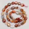 Carnelian Stone Beads, Tumbled on String, Diameter 8x12mm+/-, Length 40cm+