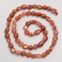 Carnelian Stone Beads, Tumbled on String, Diameter 6x7mm+/-, Length 40cm+