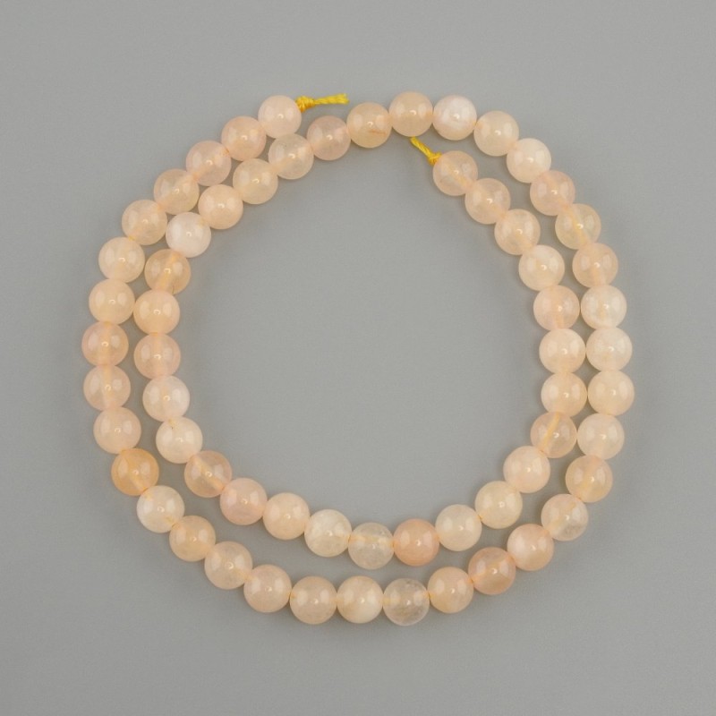 Citrine Stone Beads, Smooth Round on String, Diameter 6mm+/-, Length 38cm+
