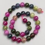 Tourmaline Stone Beads, Smooth Round Bead on a Strand, Diameter 10mm+-, Length 38cm+