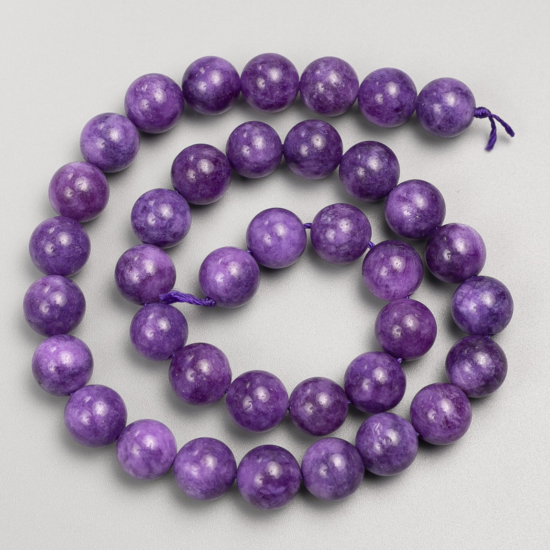 Sugilite Stone Beads, Smooth Round Bead on a Strand, Diameter 10mm+-, Length 38cm+