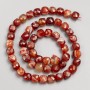 Sardonyx Natural Stone Beads, Faceted Cube on a Strand, Diameter 7mm+-, Length 38cm+