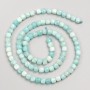 Amazonite Natural Stone Beads, Faceted Cube on a Strand, Diameter 4.5mm+-, Length 38cm+