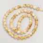 Citrine Natural Stone Beads, Faceted Round Bead on a Strand, Diameter 6.5mm+-, Length 39cm+