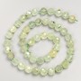 Natural Stone Prehnite Beads, Faceted Round, on a Strand, Diameter 8mm+/-, Length 38cm+
