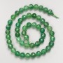 Natural Stone Chrysoprase Beads, Faceted Round, on a Strand, Diameter 8mm+/-, Length 39cm+