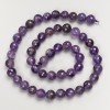Natural Stone Amethyst Beads, Faceted Round, on a Strand, Diameter 8mm+/-, Length 39cm+