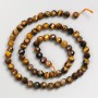 Tiger's Eye, Hawk's Eye & Bull's Eye Natural Stone Beads, faceted round bead on a strand, diameter 6mm+/-, length 38cm+