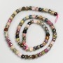 Tourmaline Natural Stone Beads, faceted cube on a strand, diameter 4.5mm+/-, length 40cm+