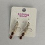 Xuping Earrings with Red Stone 30x4mm 18K Gold Plating