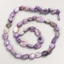 Natural Stone Beads Charoite Tumbled on String, diameter 8x10mm+-, length 40cm+