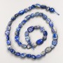Natural Stone Beads Sodalite Tumbled on String, diameter 7x8mm+-, length 40cm+