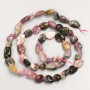Natural Stone Beads Tourmaline Nuggets on String, diameter 10x7mm+-, length 40cm+