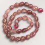 Strawberry Quartz Natural Stone Tumbled Beads on Strand, Diameter 8x11mm+/-, Length 40cm+