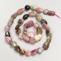Tourmaline Natural Stone Tumbled Beads on Strand, Diameter 8x7mm+/-, Length 41cm+