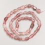 Strawberry Quartz Natural Stone Tumbled Beads on Strand, Diameter 8x10mm+/-, Length 40cm+