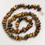 Tiger's Eye Natural Stone Tumbled Beads on Strand, Diameter 11x5mm+/-, Length 40cm+