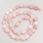 Rose Quartz Natural Stone Tumbled Beads on Strand, Diameter 10x12mm+/-, Length 40cm+