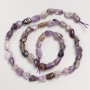 Amethyst Natural Stone Tumbled Beads on Strand, Diameter 7x9mm+/-, Length 40cm+