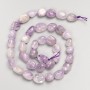 Amethyst Natural Stone Tumbled Beads on Strand, Diameter 9x10mm+/-, Length 39cm+