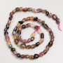 Tourmaline Natural Stone Tumbled Beads on Strand, Diameter 5x7mm+/-, Length 40cm+