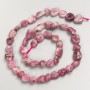 Natural Stone Rubellite Tourmaline Tumbled Beads on Thread, Diameter 9x9mm+/-, Length 42cm+