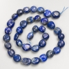Natural Stone Sodalite Tumbled Beads on Thread, Diameter 10x12mm+/-, Length 41cm+