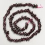 Stone Beads Garnet Chips on String, diameter 6x3mm+-, length 41cm+