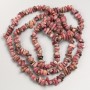 Rhodonite Stone Beads Chips on Long Strand, Diameter 7x3mm+/-, Length 84cm+
