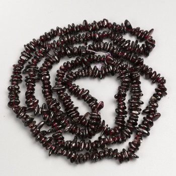 Garnet Stone Beads Chips on Long Strand, Diameter 7x2mm+/-, Length 90cm+
