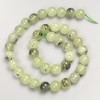 Prehnite Stone Beads Smooth Round on Thread, Diameter 10mm+-, Length 38cm+