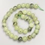 Prehnite Stone Beads Smooth Round on Thread, Diameter 10mm+-, Length 38cm+