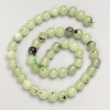 Prehnite Stone Beads Smooth Round on Thread, Diameter 8mm+-, Length 37cm+