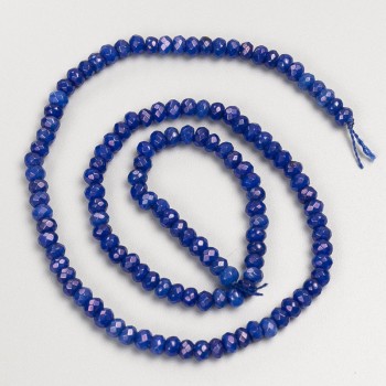 Lapis Lazuli Stone Beads (Synthetic) Faceted Rondelle on Thread, Diameter 4x3.5mm+-, Length 38cm+