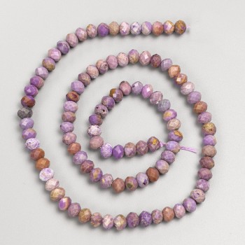 Natural Phosphosiderite Stone Beads Faceted Rondelle on Thread, Diameter 5x3.5mm+-, Length 39cm+