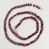 Natural Garnet Stone Beads Faceted Coin on Thread, Diameter 4x2.5mm+-, Length 39cm+