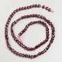 Natural Garnet Stone Beads Faceted Coin on Thread, Diameter 4x2.5mm+-, Length 39cm+