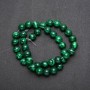 Beads Artificial Malachite on String Smooth Ball, diameter 10mm, length 38cm