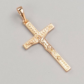 Pendant Xuping Cross Gold Plated 18K, diameter 32x17mm+