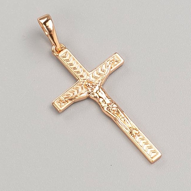 Pendant Xuping Cross Gold Plated 18K, diameter 32x17mm+