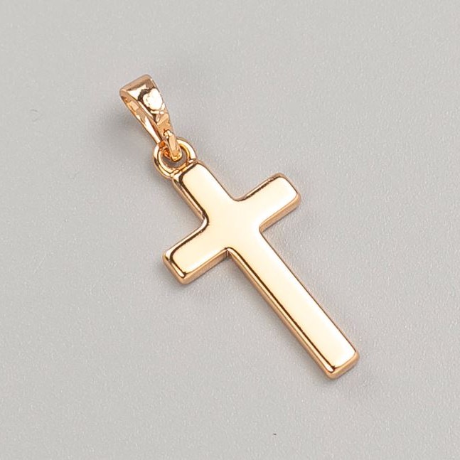 Xuping Cross Pendant 18K Gold Plated, diameter 24.5x12mm+