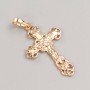 Xuping Cross Pendant, 18K Gold Plated, 32.5x20mm+ diameter