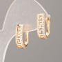 Xuping Earrings 18K Gold Plated with White Rhinestones, diameter 17x6mm+