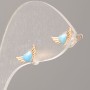 Xuping Stud Earrings, 18K Gold Plating, Blue Hearts, diameter 10x5mm+