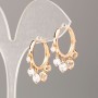 Xuping 18K Gold Plated Heart Earrings with White Rhinestones, diameter 12x14mm+